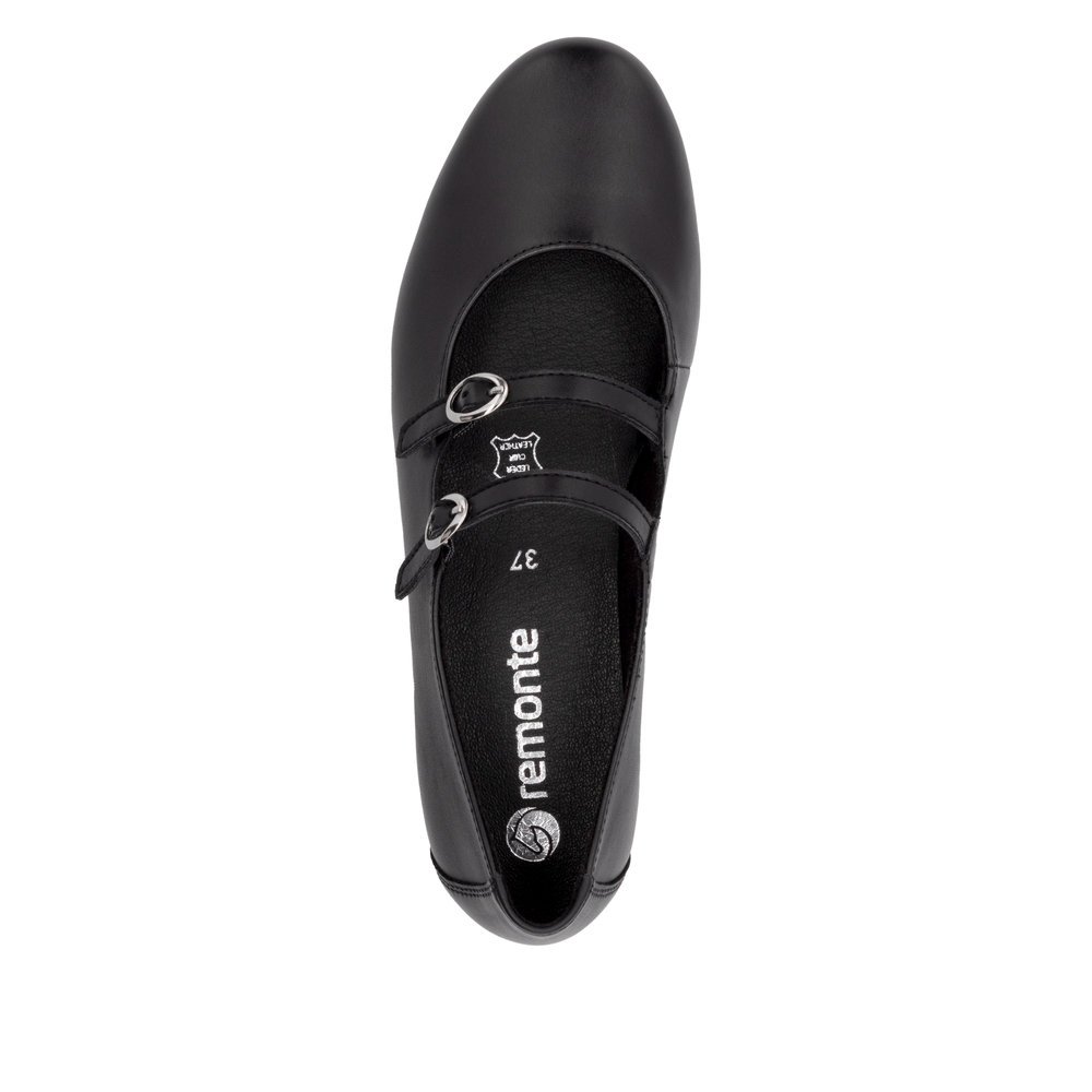 Remonte D0K11-00 Anatomical Leather Ballerina Black Remonte D0K11-00 Anatomical Leather Ballerina Black