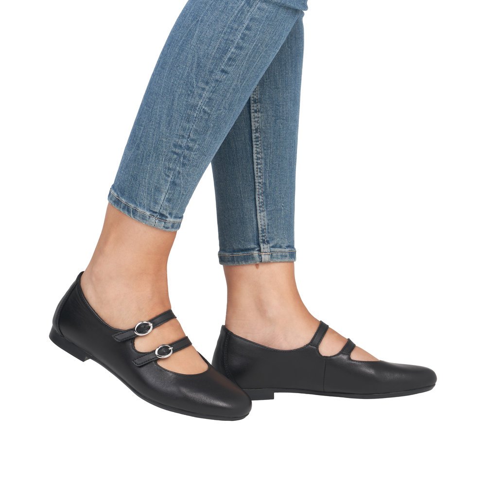 Remonte D0K11-00 Anatomical Leather Ballerina Black Remonte D0K11-00 Anatomical Leather Ballerina Black