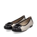 Remonte D0K12-90 Anatomical Leather Ballerina Gold Black Remonte D0K12-90 Anatomical Leather Ballerina Gold Black