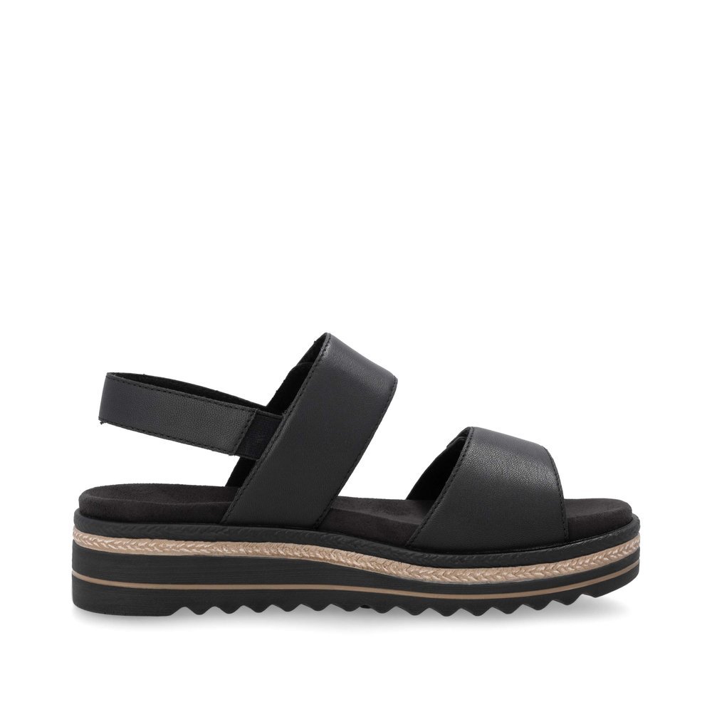 Remonte D0Q59-00 Anatomical Leather Sandal Black 4cm Remonte D0Q59-00 Anatomical Leather Sandal Black 4cm