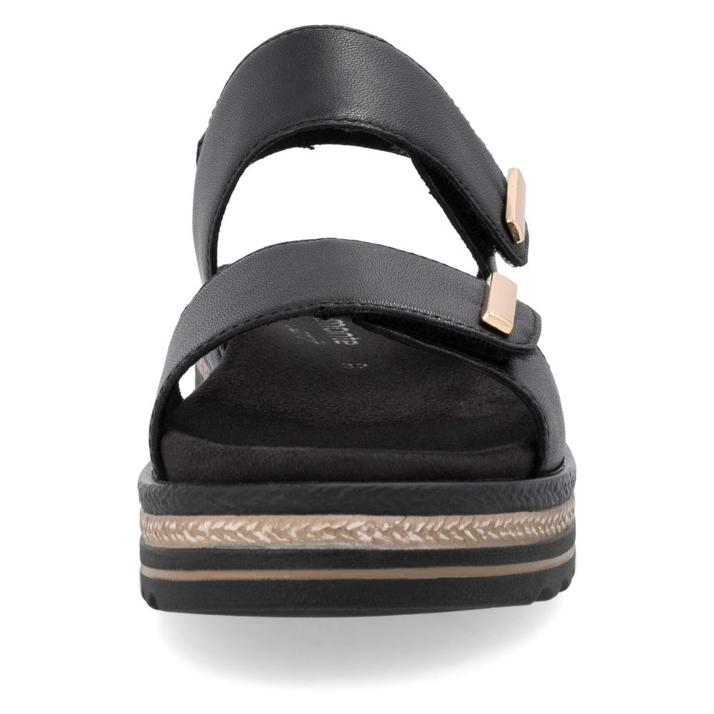 Remonte D0Q59-00 Anatomical Leather Sandal Black 4cm Remonte D0Q59-00 Anatomical Leather Sandal Black 4cm
