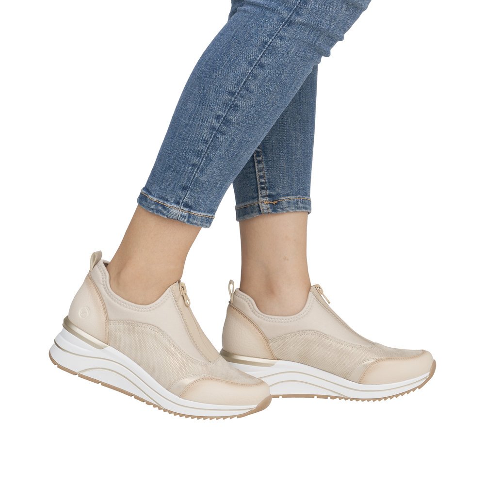 Remonte D0T08-61 Ανατομικό Δερμάτινο Sneaker Μπεζ Remonte D0T08-61 Ανατομικό Δερμάτινο Sneaker Μπεζ