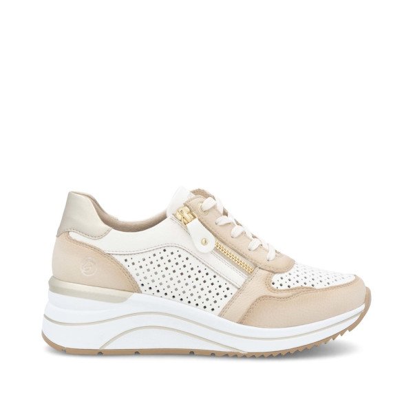 Remonte D0T14-81 Anatomical Leather Sneaker White Beige Remonte D0T14-81 Anatomical Leather Sneaker White Beige