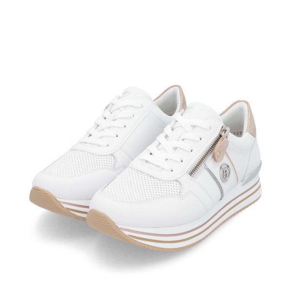 Remonte D1327-81 Anatomical Leather Sneaker White Remonte D1327-81 Anatomical Leather Sneaker White