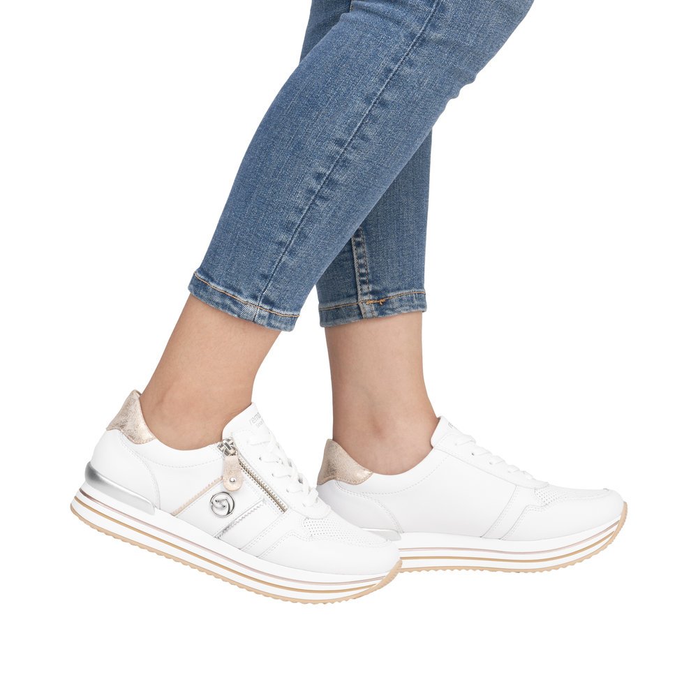 Remonte D1327-81 Anatomical Leather Sneaker White Remonte D1327-81 Anatomical Leather Sneaker White