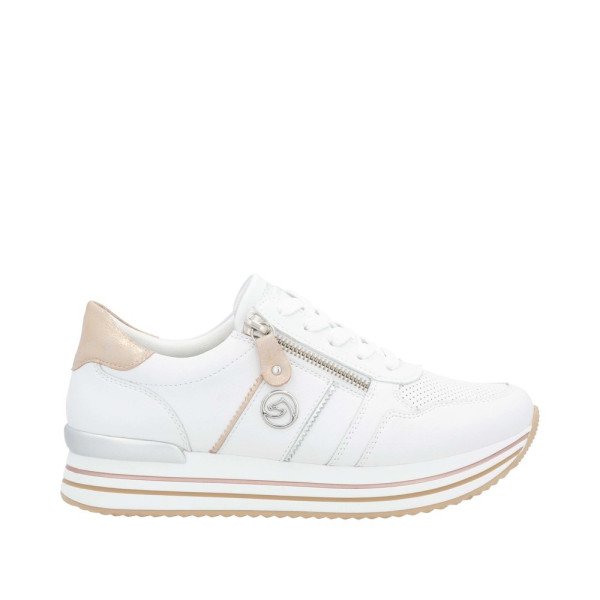 Remonte D1327-81 Anatomical Leather Sneaker White Remonte D1327-81 Anatomical Leather Sneaker White
