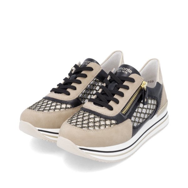 Remonte D1329-03 Anatomical Leather Sneaker Beige Remonte D1329-03 Anatomical Leather Sneaker Beige