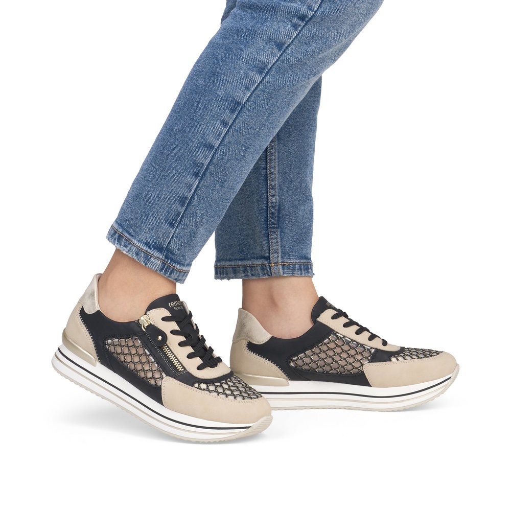 Remonte D1329-03 Anatomical Leather Sneaker Beige Remonte D1329-03 Anatomical Leather Sneaker Beige