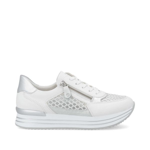 Remonte D1329-80 Anatomical Leather Sneaker White Remonte D1329-80 Anatomical Leather Sneaker White