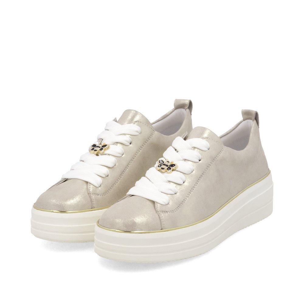 Remonte D1C03-60 Anatomical Leather Sneaker Beige Remonte D1C03-60 Anatomical Leather Sneaker Beige