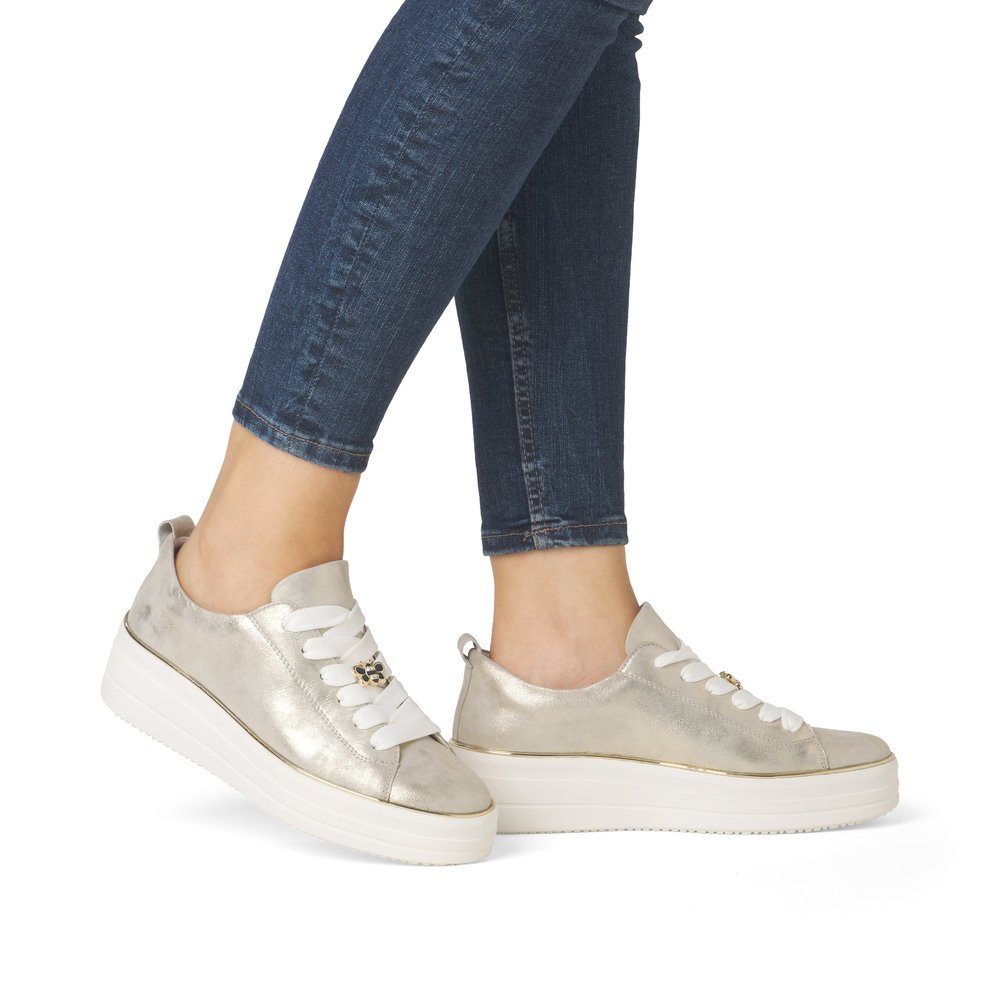 Remonte D1C03-60 Anatomical Leather Sneaker Beige Remonte D1C03-60 Anatomical Leather Sneaker Beige