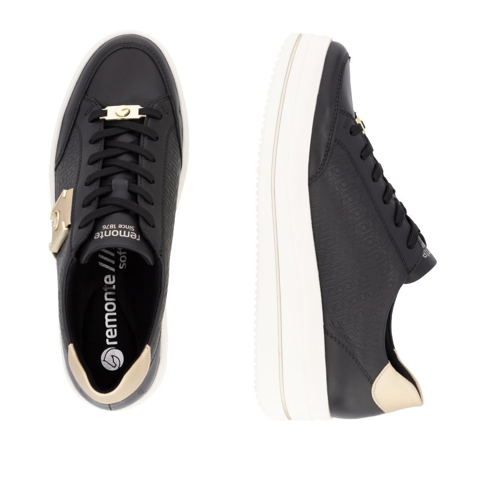 Remonte D1C07-03 Anatomical Leather Sneaker Black Remonte D1C07-03 Anatomical Leather Sneaker Black