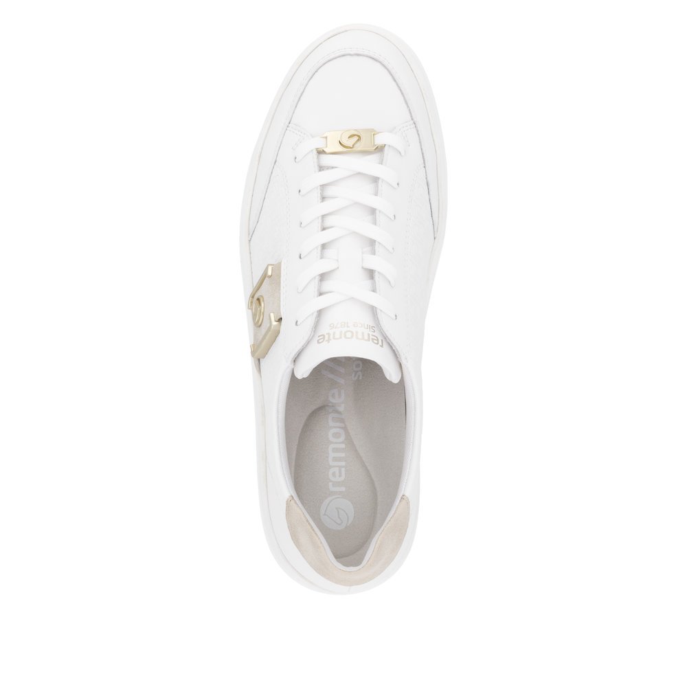 Remonte D1C07-80 Anatomical Leather Sneaker White Remonte D1C07-80 Anatomical Leather Sneaker White