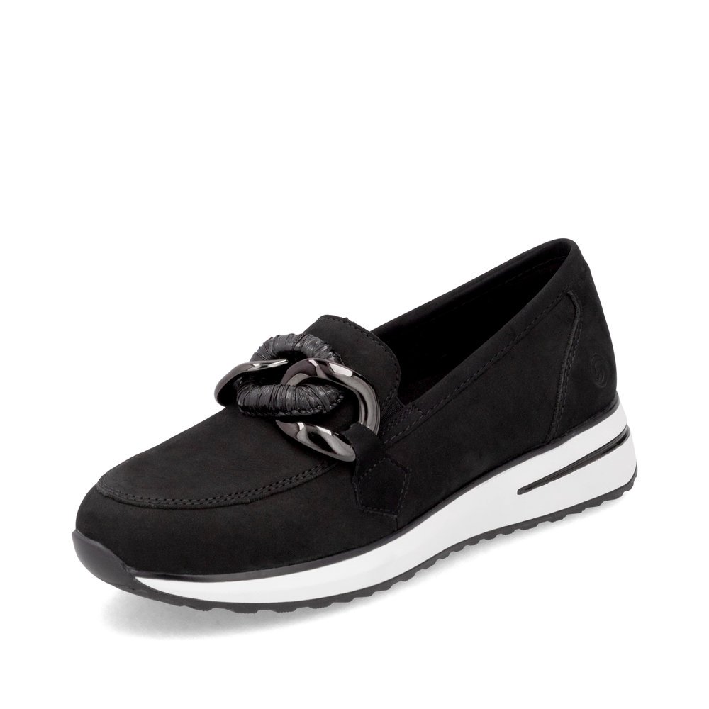 Remonte D1G11-02 Anatomical Leather Moccasin Black Remonte D1G11-02 Anatomical Leather Moccasin Black