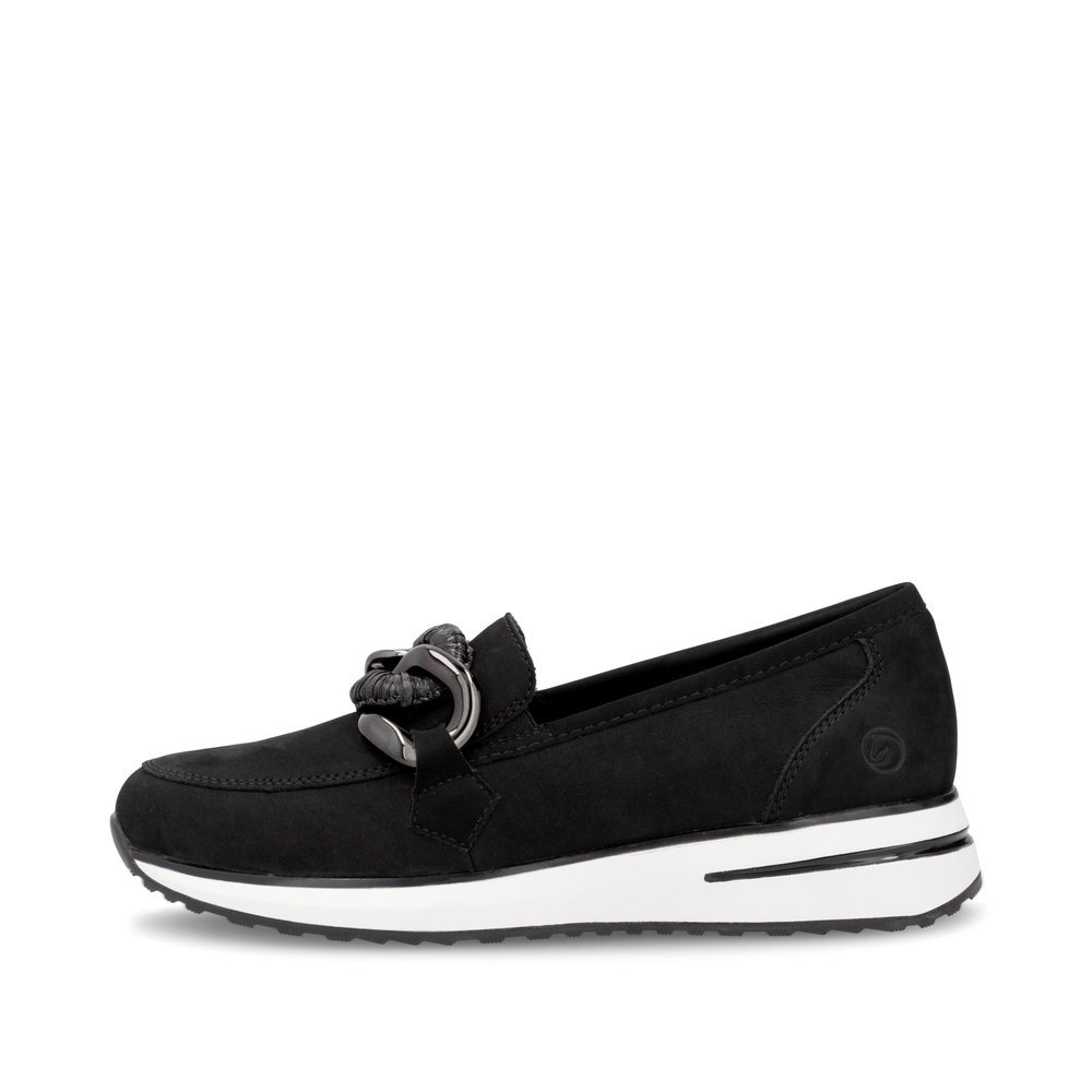 Remonte D1G11-02 Anatomical Leather Moccasin Black Remonte D1G11-02 Anatomical Leather Moccasin Black