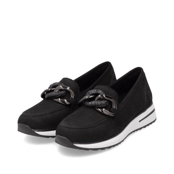 Remonte D1G11-02 Anatomical Leather Moccasin Black Remonte D1G11-02 Anatomical Leather Moccasin Black