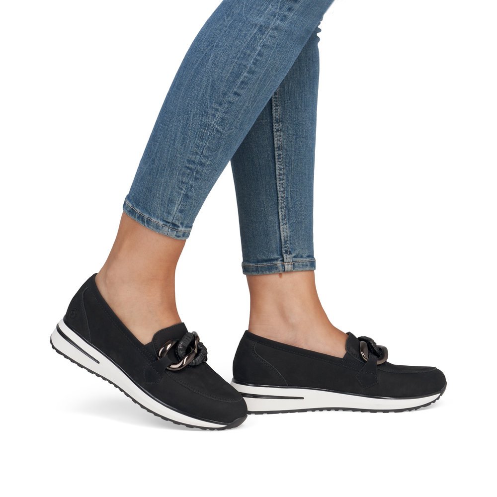 Remonte D1G11-02 Anatomical Leather Moccasin Black Remonte D1G11-02 Anatomical Leather Moccasin Black