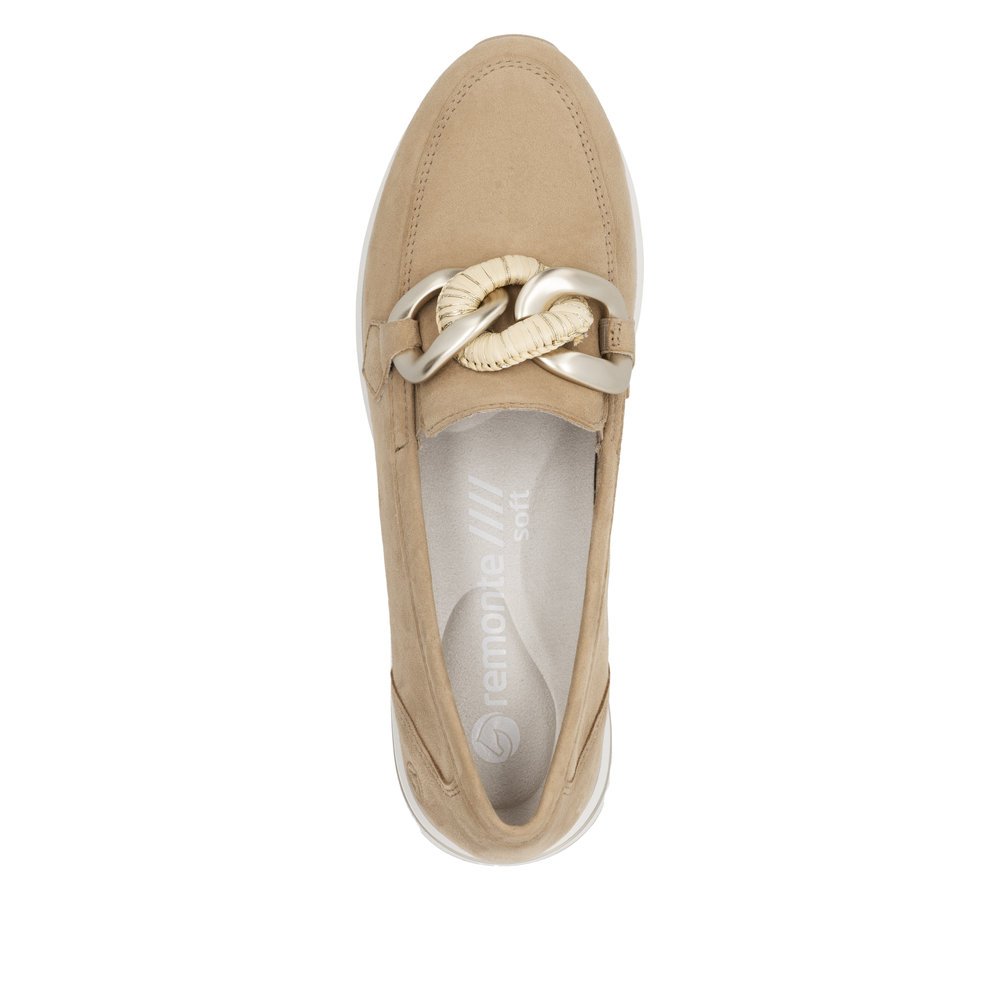 Remonte D1G11-62 Anatomic Leather Moccasin Beige Remonte D1G11-62 Anatomic Leather Moccasin Beige