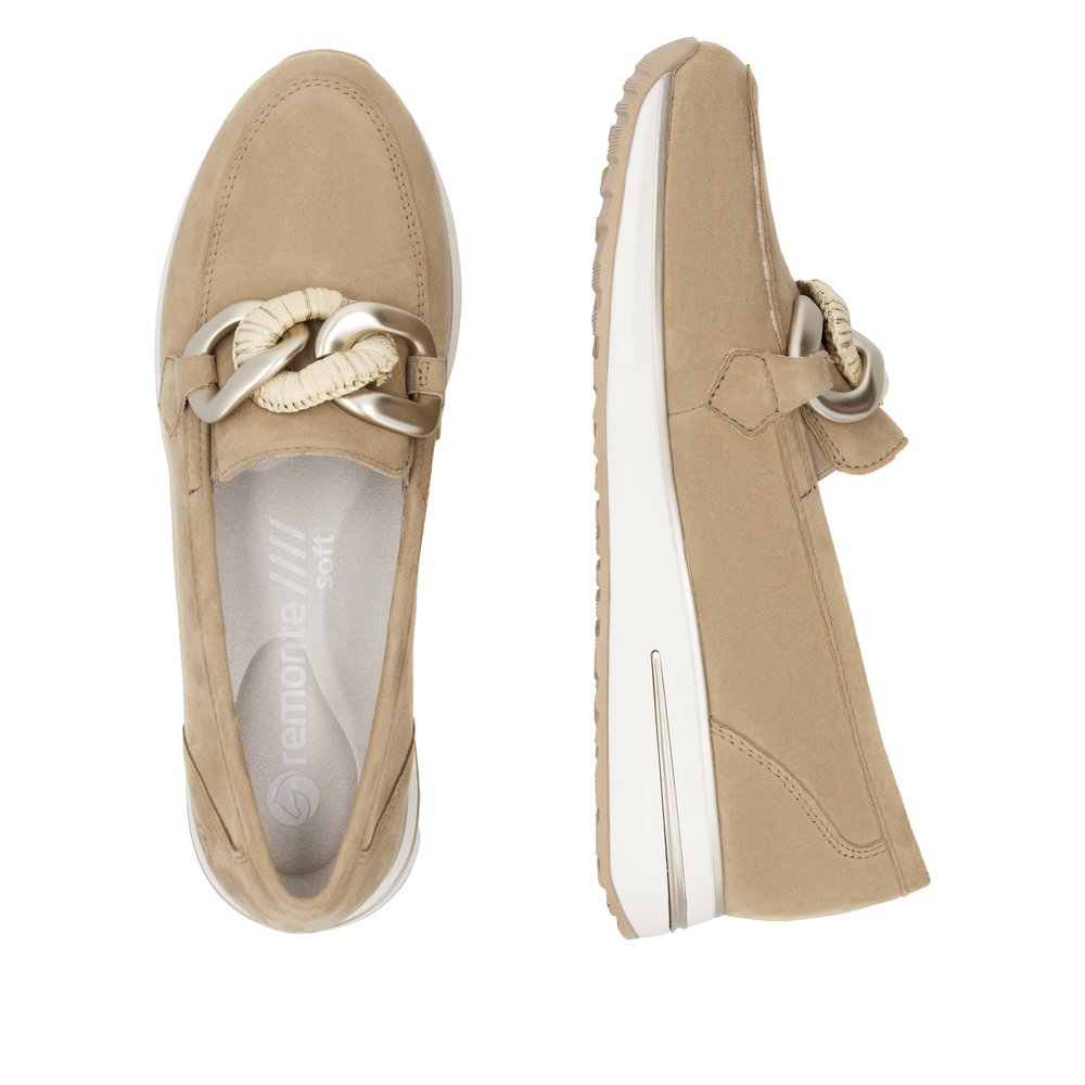 Remonte D1G11-62 Anatomic Leather Moccasin Beige Remonte D1G11-62 Anatomic Leather Moccasin Beige