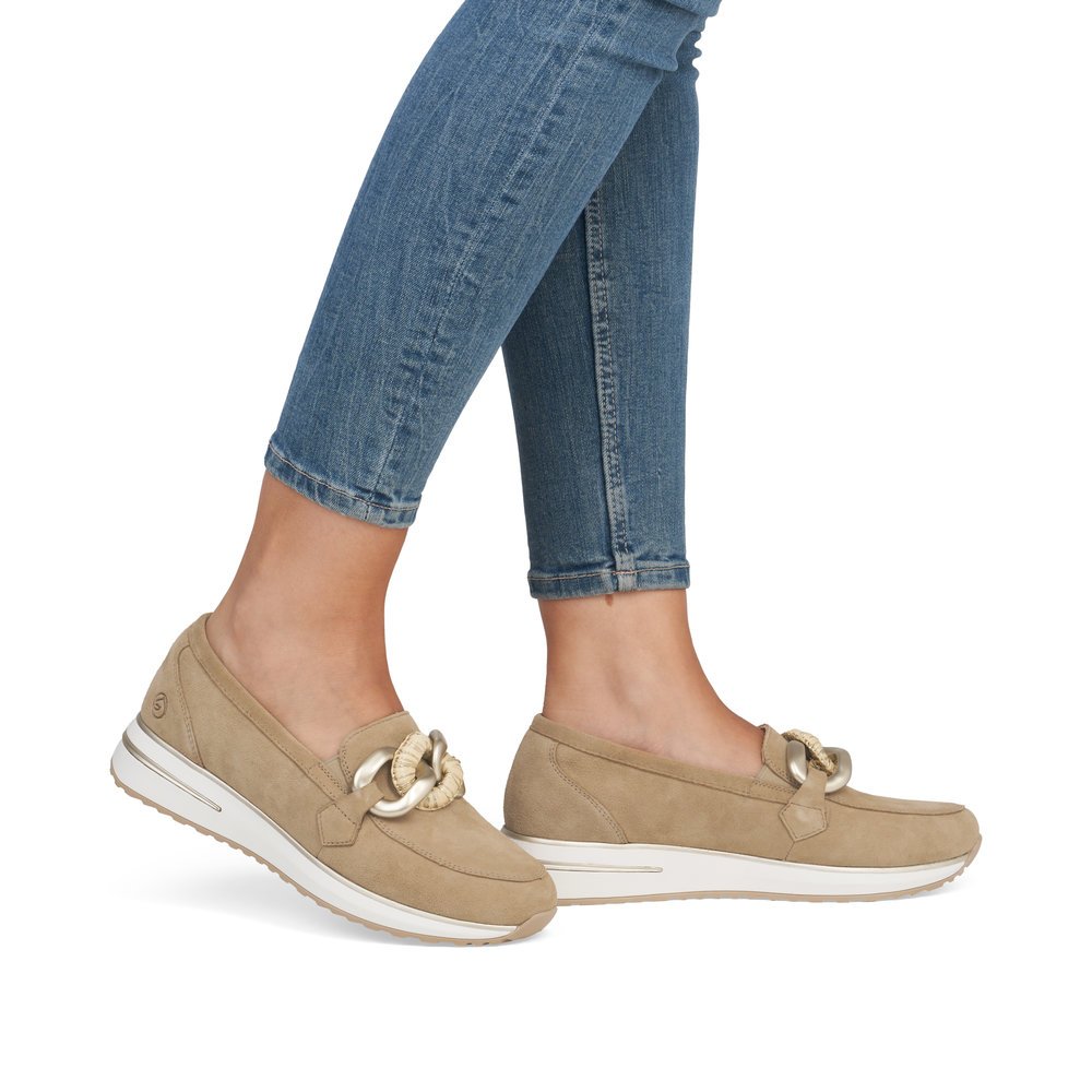 Remonte D1G11-62 Anatomic Leather Moccasin Beige Remonte D1G11-62 Anatomic Leather Moccasin Beige