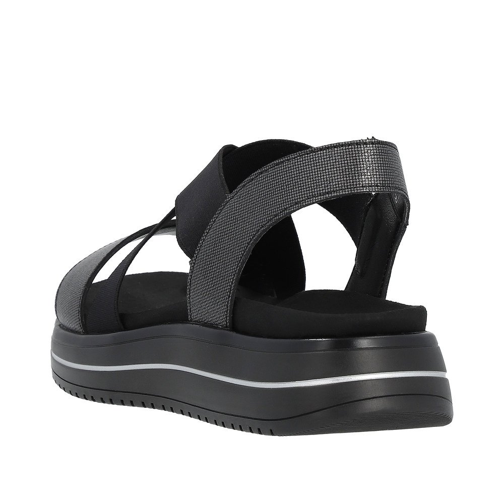 Remonte D1J50-02 Anatomical Leather Sandal Black 4cm Remonte D1J50-02 Anatomical Leather Sandal Black 4cm