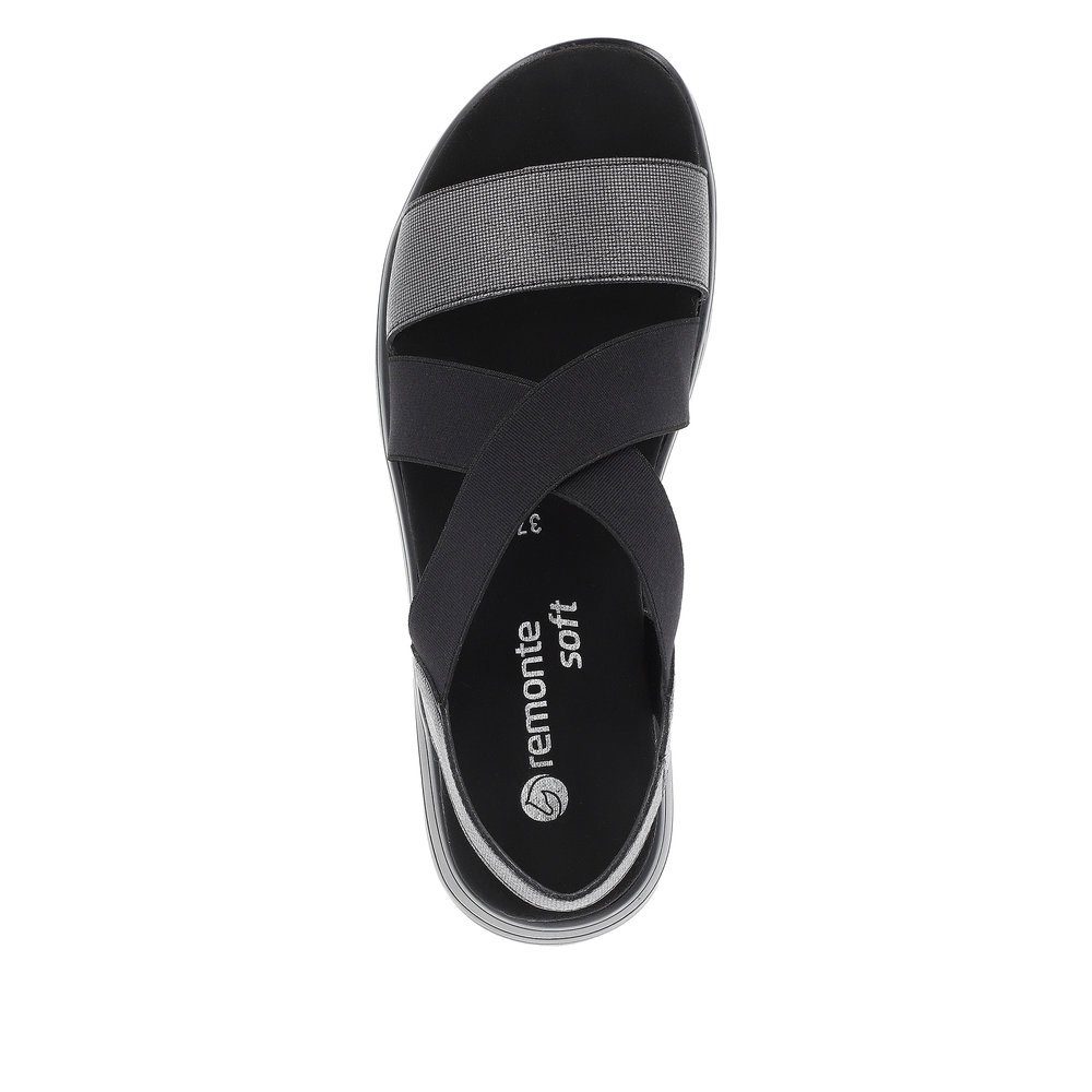 Remonte D1J50-02 Anatomical Leather Sandal Black 4cm Remonte D1J50-02 Anatomical Leather Sandal Black 4cm