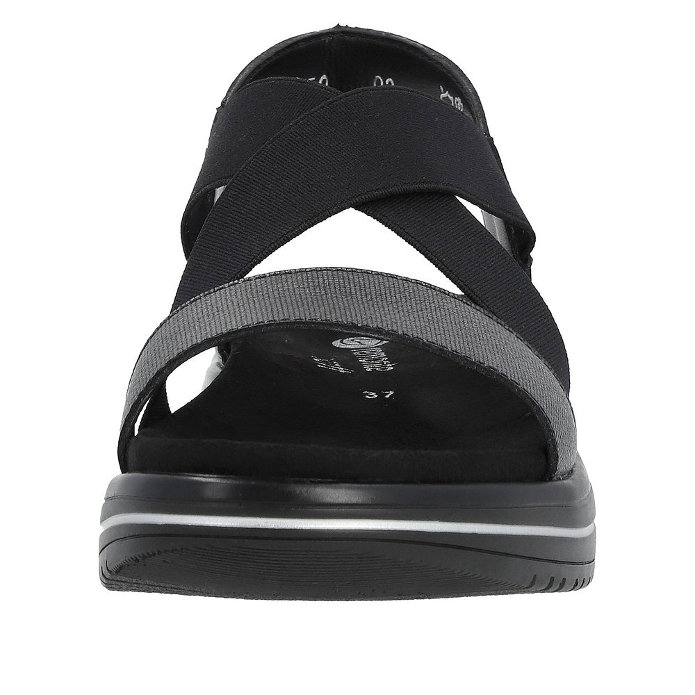 Remonte D1J50-02 Anatomical Leather Sandal Black 4cm Remonte D1J50-02 Anatomical Leather Sandal Black 4cm