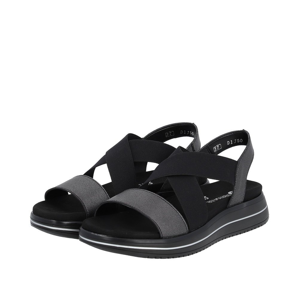 Remonte D1J50-02 Anatomical Leather Sandal Black 4cm Remonte D1J50-02 Anatomical Leather Sandal Black 4cm