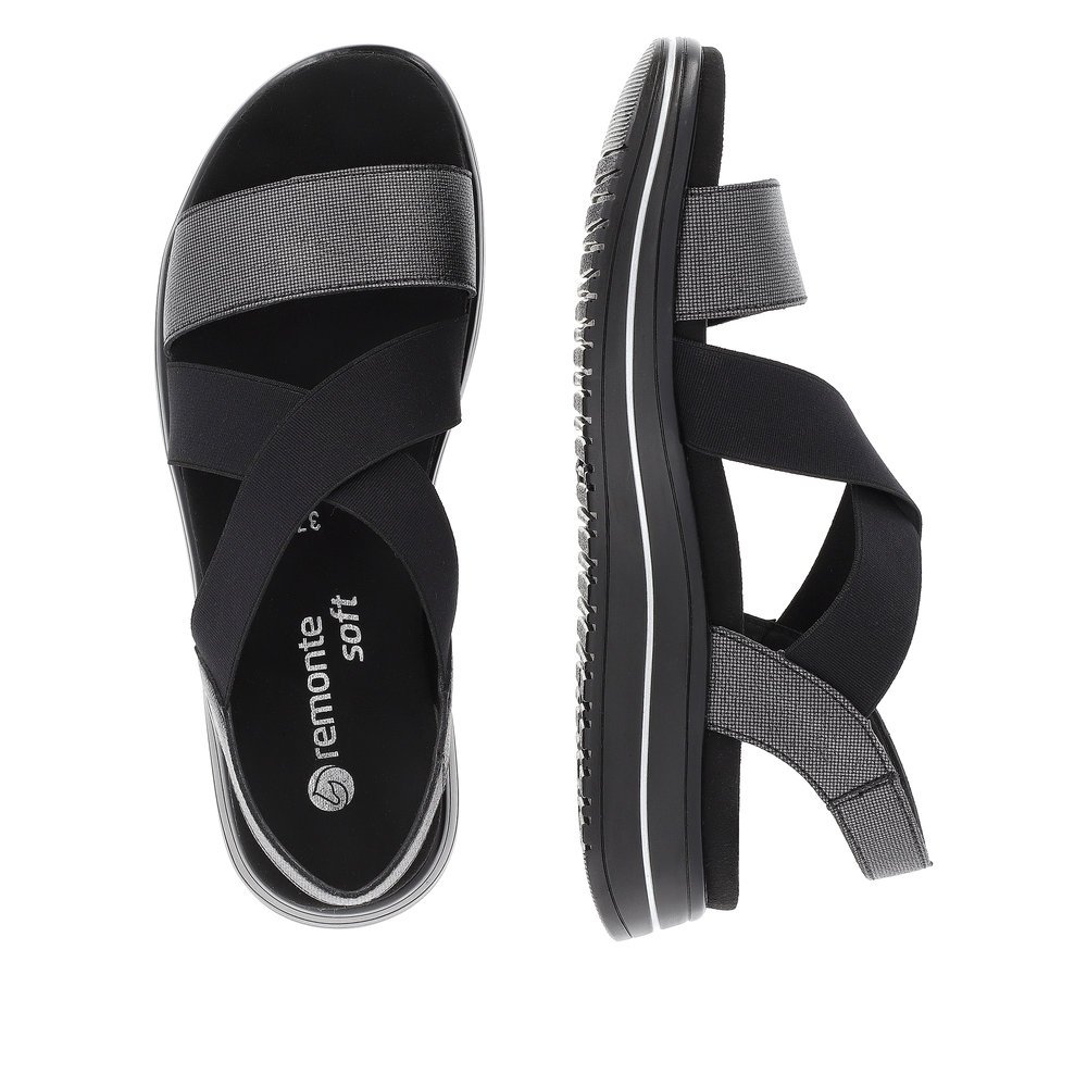 Remonte D1J50-02 Anatomical Leather Sandal Black 4cm Remonte D1J50-02 Anatomical Leather Sandal Black 4cm