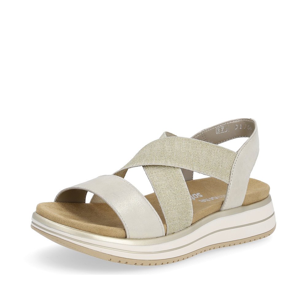 Remonte D1J50-90 Anatomical Leather Sandal Gold 4cm Remonte D1J50-90 Anatomical Leather Sandal Gold 4cm
