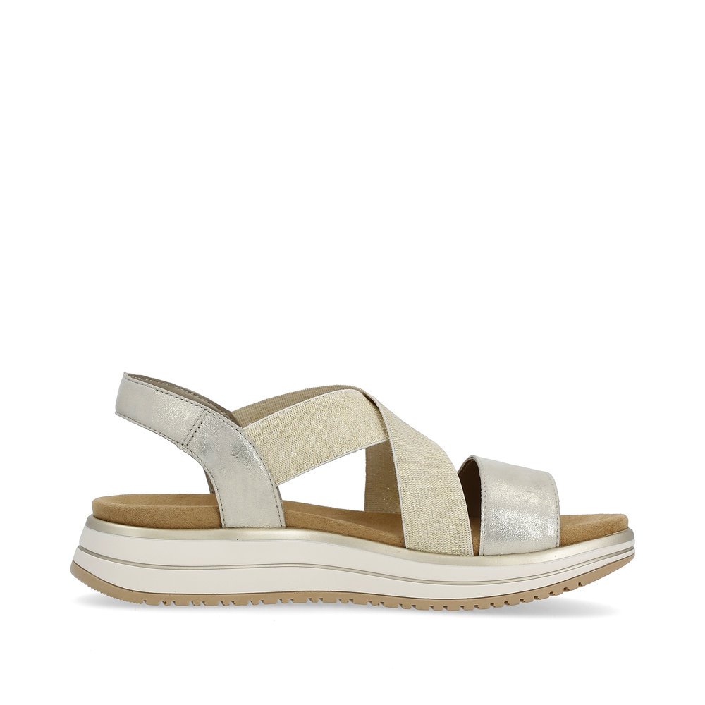 Remonte D1J50-90 Anatomical Leather Sandal Gold 4cm Remonte D1J50-90 Anatomical Leather Sandal Gold 4cm