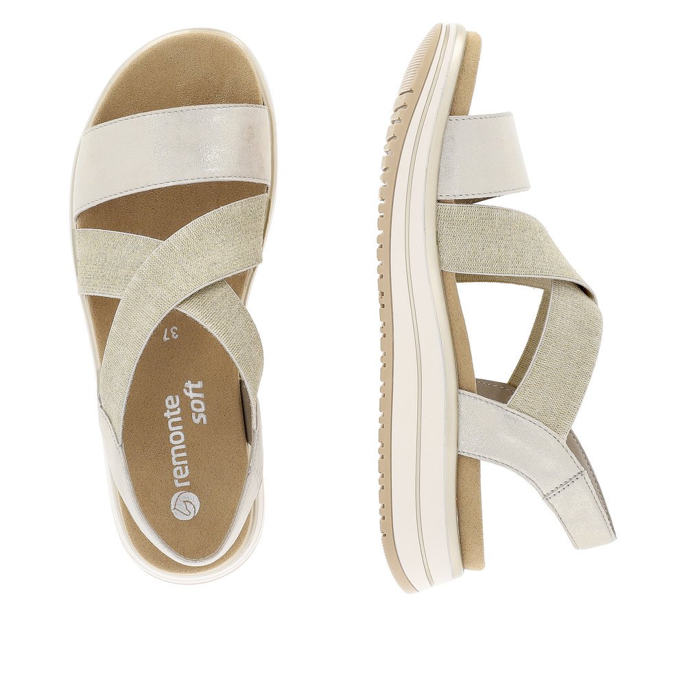 Remonte D1J50-90 Anatomical Leather Sandal Gold 4cm Remonte D1J50-90 Anatomical Leather Sandal Gold 4cm