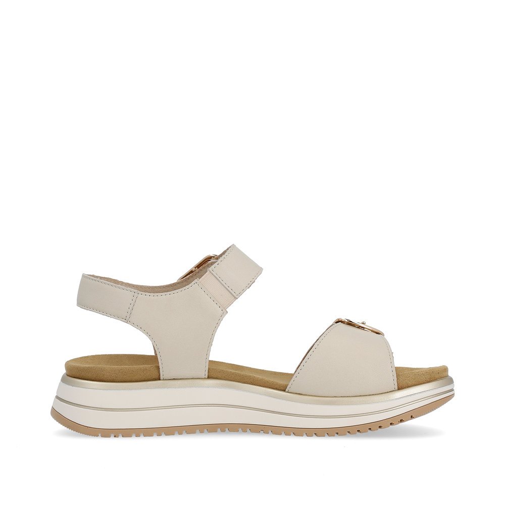 Remonte D1J51-80 Anatomical Leather Sandal Beige 4cm Remonte D1J51-80 Anatomical Leather Sandal Beige 4cm