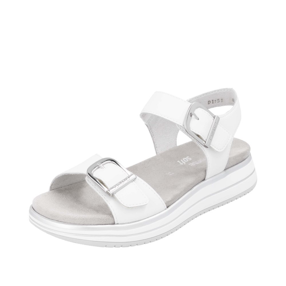Remonte D1J51-81 Anatomical Leather Sandal White 4cm Remonte D1J51-81 Anatomical Leather Sandal White 4cm