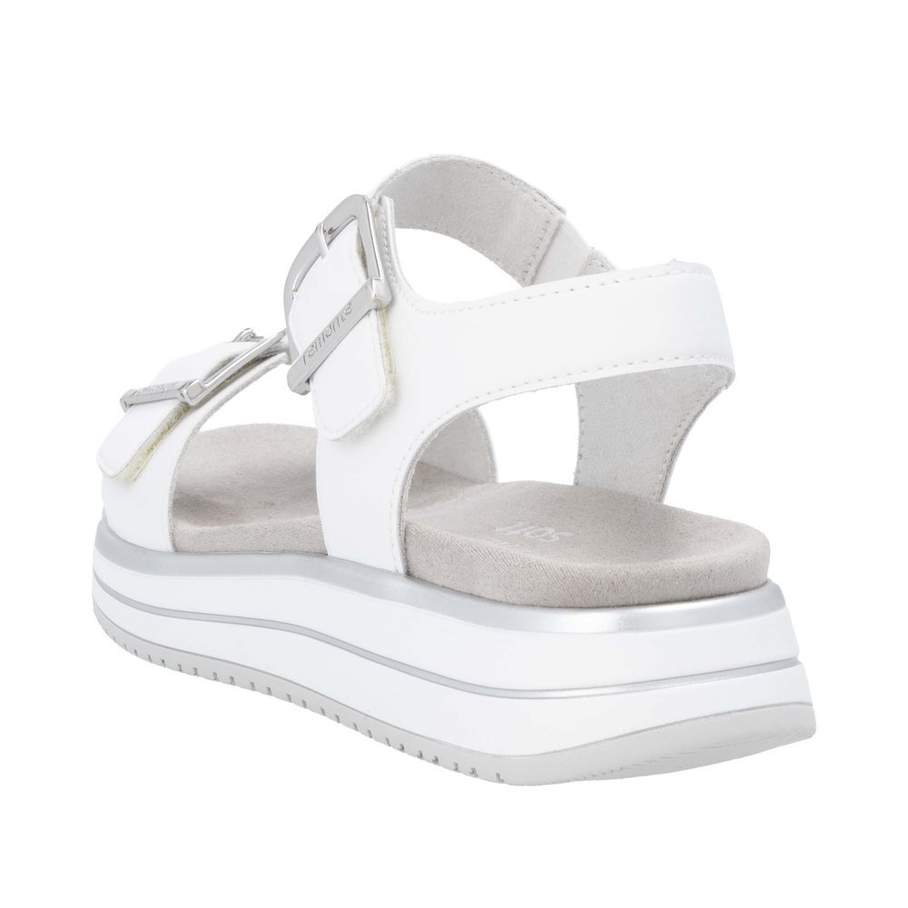 Remonte D1J51-81 Anatomical Leather Sandal White 4cm Remonte D1J51-81 Anatomical Leather Sandal White 4cm