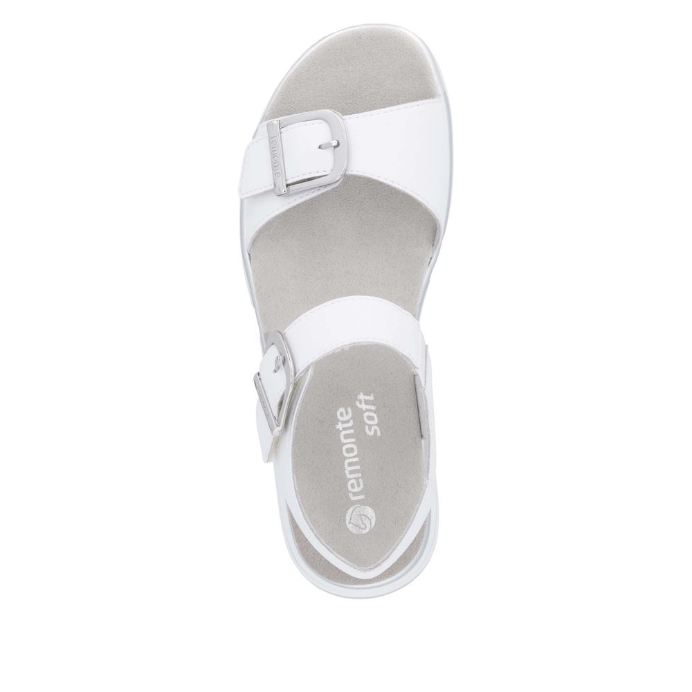 Remonte D1J51-81 Anatomical Leather Sandal White 4cm Remonte D1J51-81 Anatomical Leather Sandal White 4cm