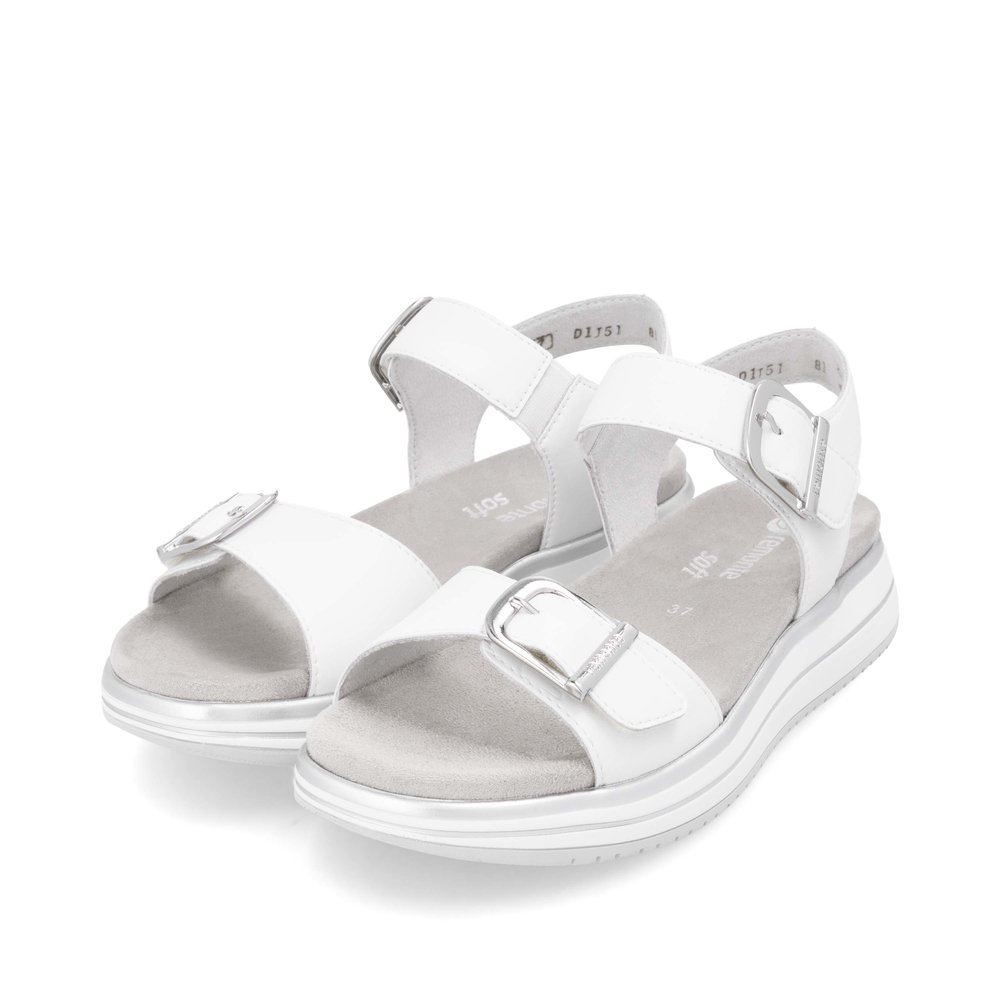Remonte D1J51-81 Anatomical Leather Sandal White 4cm Remonte D1J51-81 Anatomical Leather Sandal White 4cm