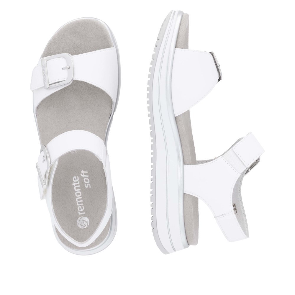 Remonte D1J51-81 Anatomical Leather Sandal White 4cm Remonte D1J51-81 Anatomical Leather Sandal White 4cm