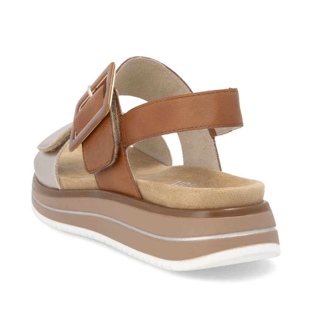 Remonte D1J53-22 Anatomical Leather Sandal Brown 4cm Remonte D1J53-22 Anatomical Leather Sandal Brown 4cm