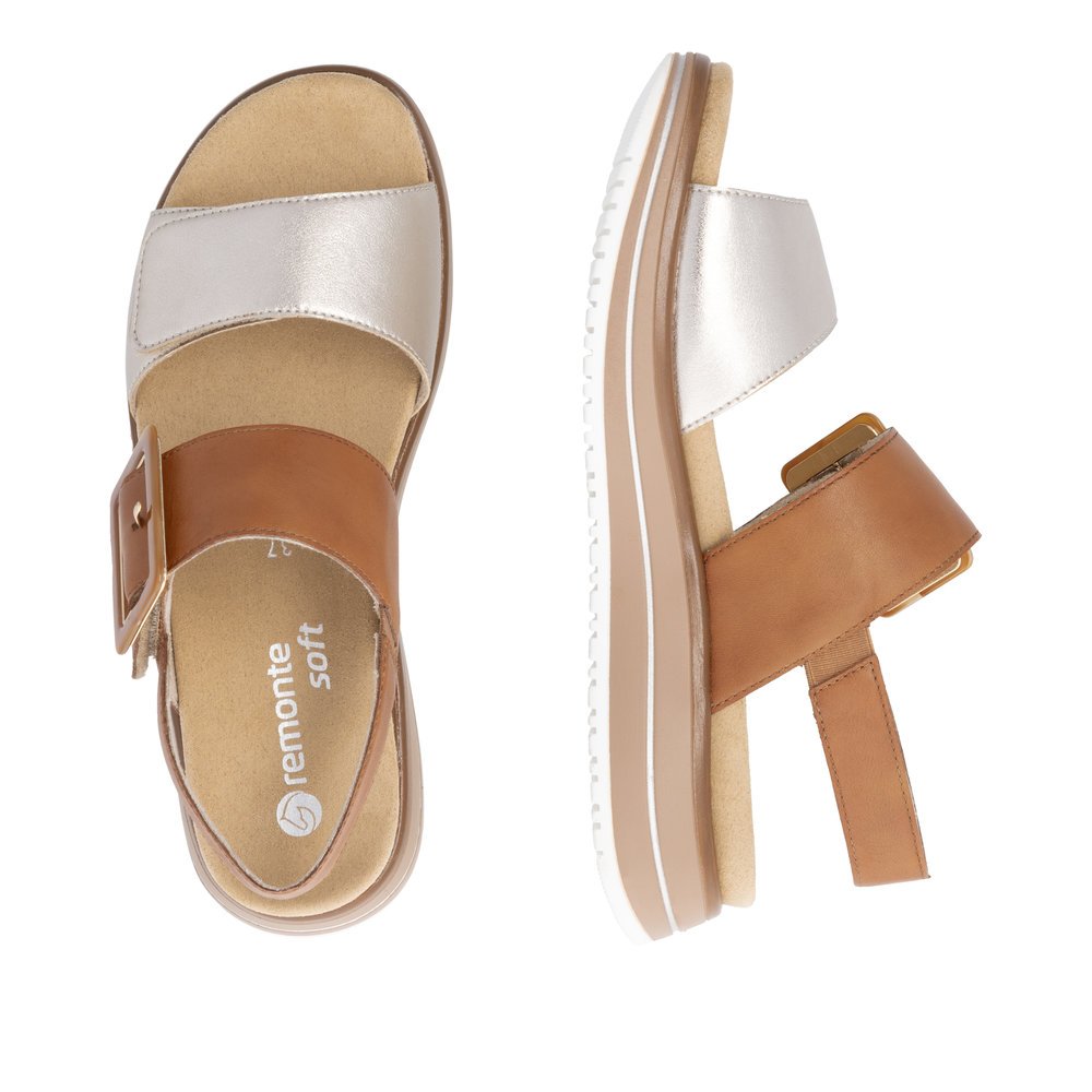 Remonte D1J53-22 Anatomical Leather Sandal Brown 4cm Remonte D1J53-22 Anatomical Leather Sandal Brown 4cm