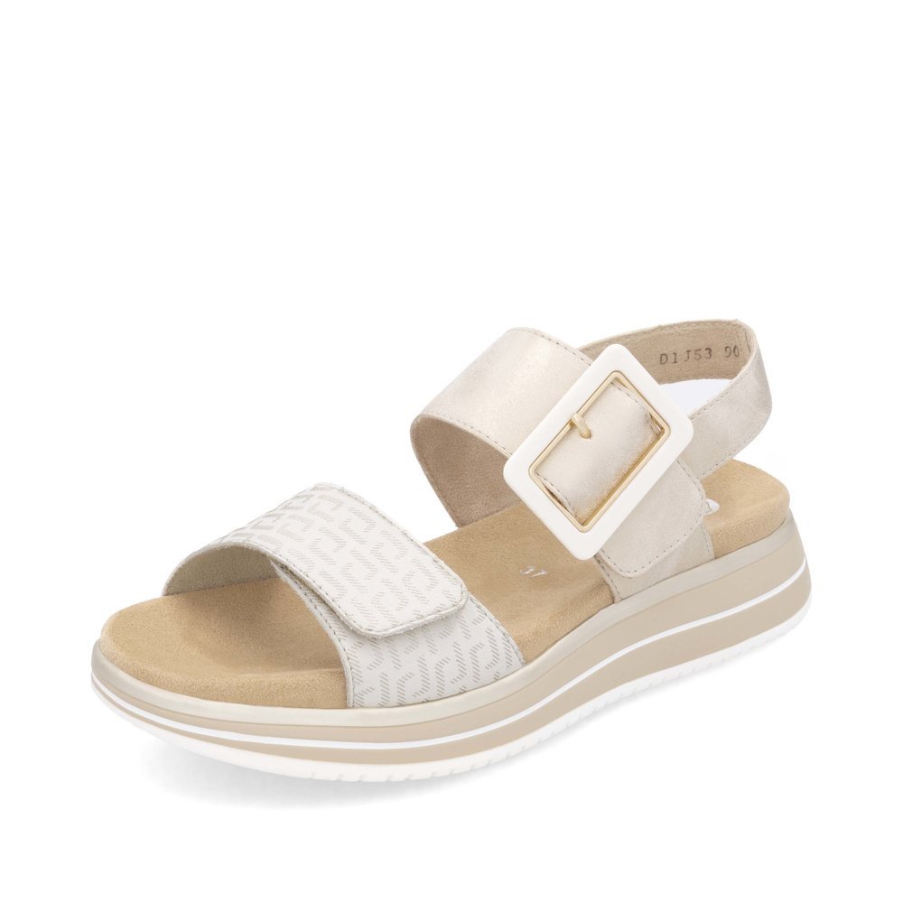 Remonte D1J53-90 Anatomical Leather Sandal Beige 4cm Remonte D1J53-90 Anatomical Leather Sandal Beige 4cm
