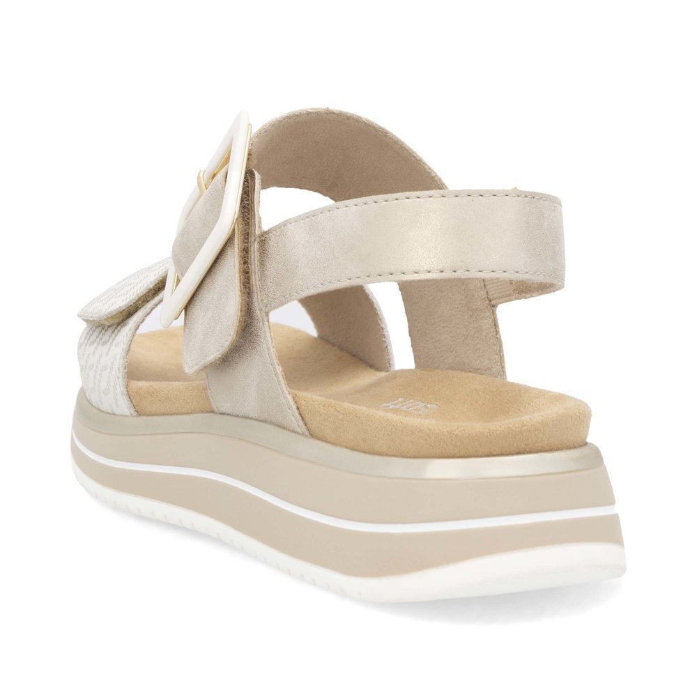 Remonte D1J53-90 Anatomical Leather Sandal Beige 4cm Remonte D1J53-90 Anatomical Leather Sandal Beige 4cm