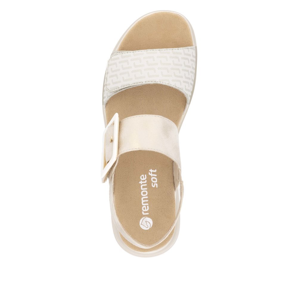 Remonte D1J53-90 Anatomical Leather Sandal Beige 4cm Remonte D1J53-90 Anatomical Leather Sandal Beige 4cm