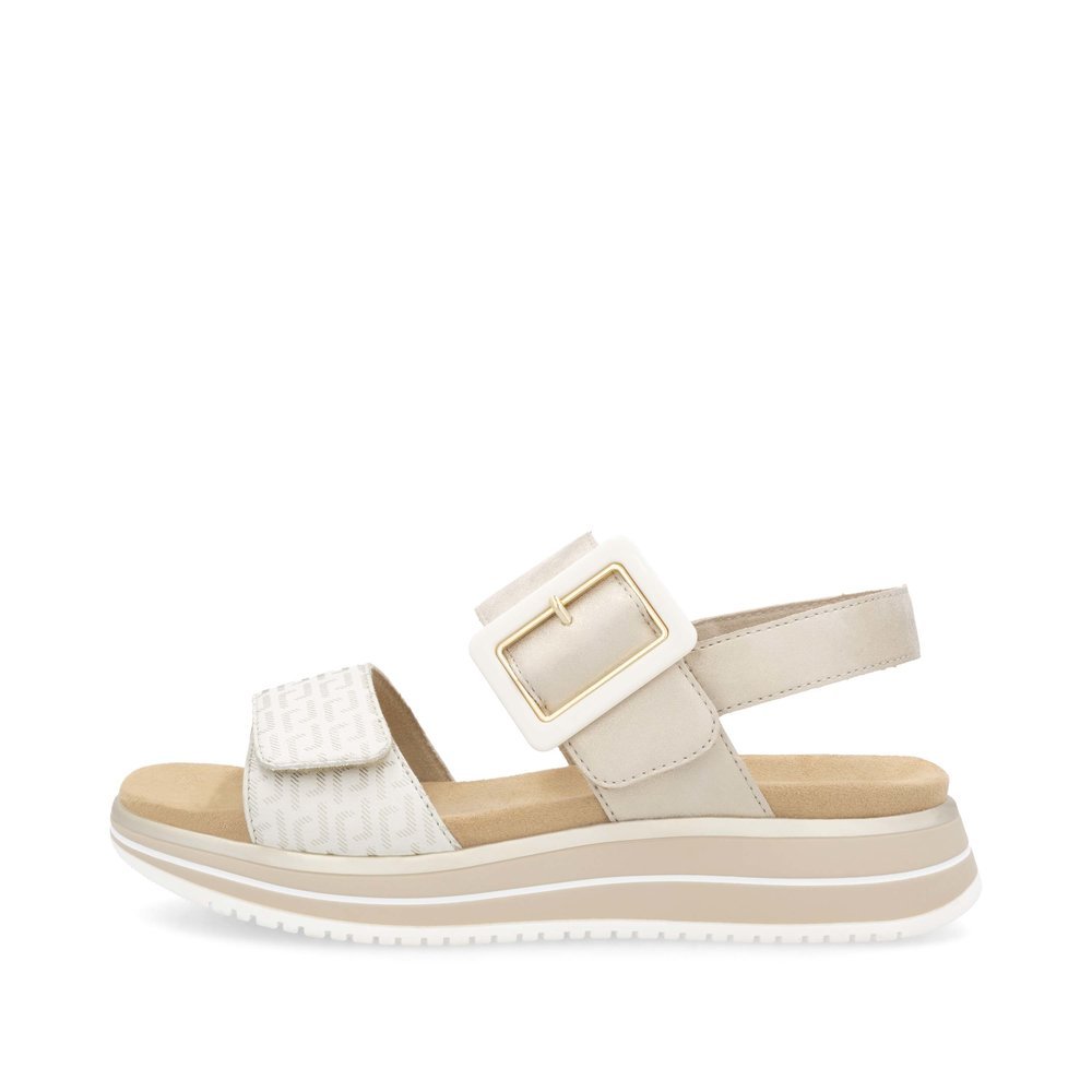 Remonte D1J53-90 Anatomical Leather Sandal Beige 4cm Remonte D1J53-90 Anatomical Leather Sandal Beige 4cm