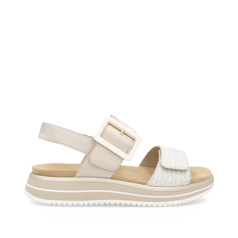 Remonte D1J53-90 Anatomical Leather Sandal Beige 4cm Remonte D1J53-90 Anatomical Leather Sandal Beige 4cm