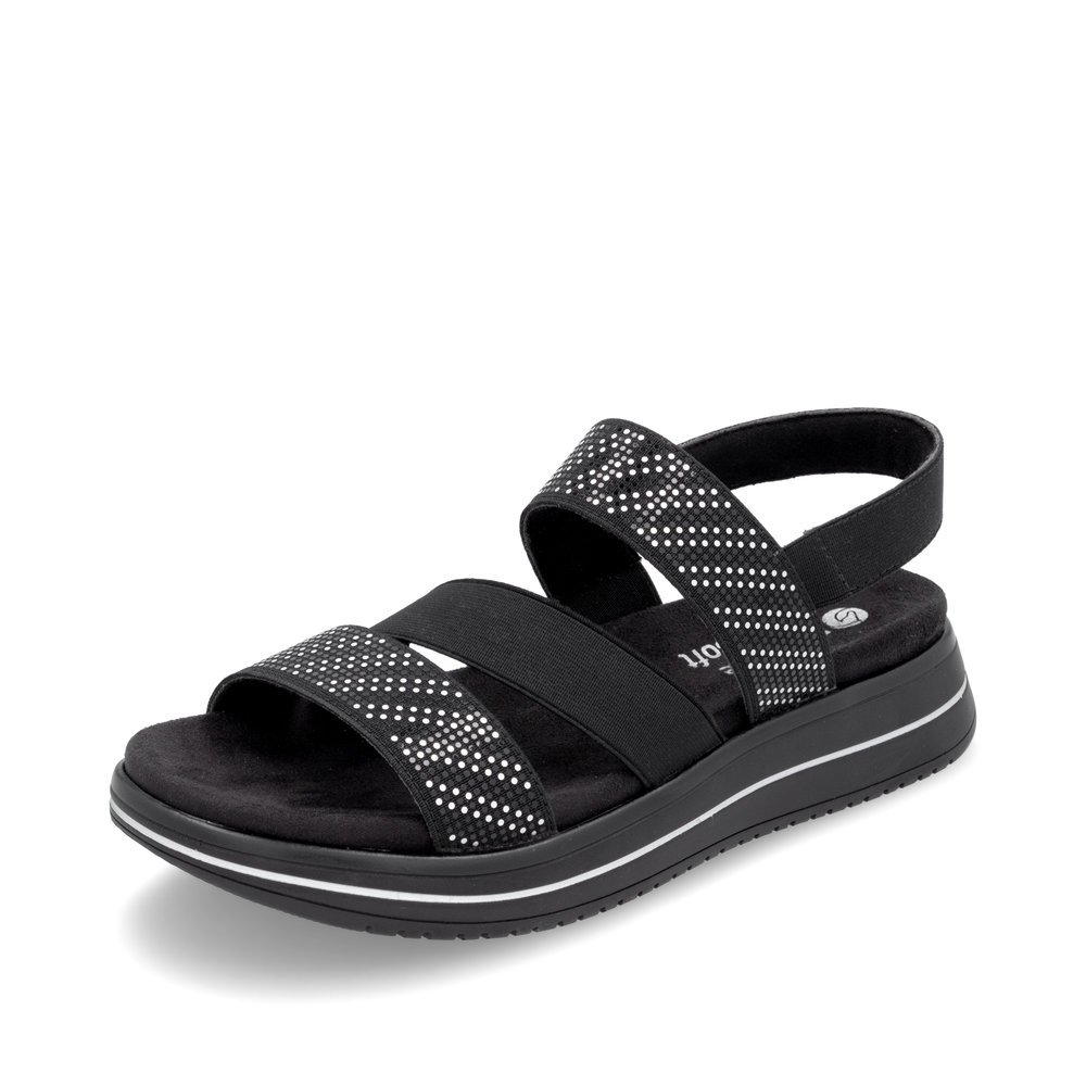 Remonte D1J59-03 Anatomical Leather Sandal Black 4cm Remonte D1J59-03 Anatomical Leather Sandal Black 4cm