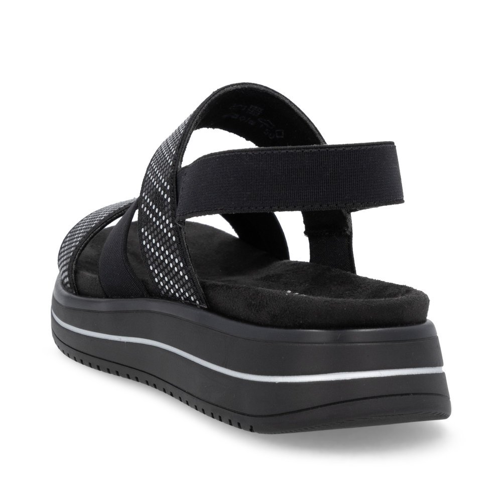 Remonte D1J59-03 Anatomical Leather Sandal Black 4cm Remonte D1J59-03 Anatomical Leather Sandal Black 4cm