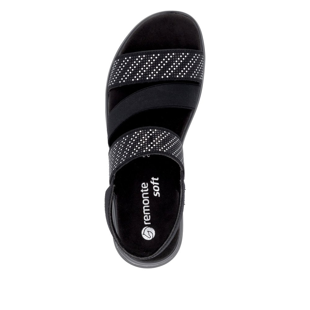 Remonte D1J59-03 Anatomical Leather Sandal Black 4cm Remonte D1J59-03 Anatomical Leather Sandal Black 4cm