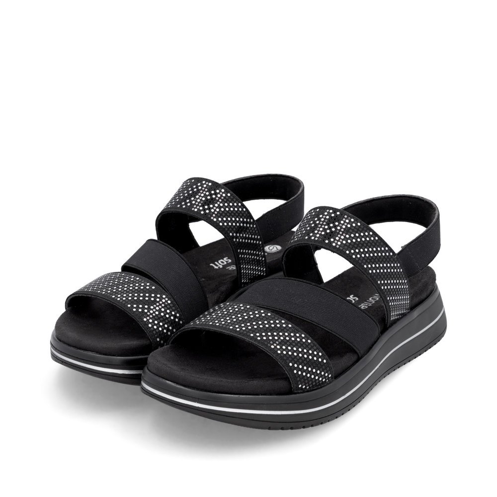 Remonte D1J59-03 Anatomical Leather Sandal Black 4cm Remonte D1J59-03 Anatomical Leather Sandal Black 4cm