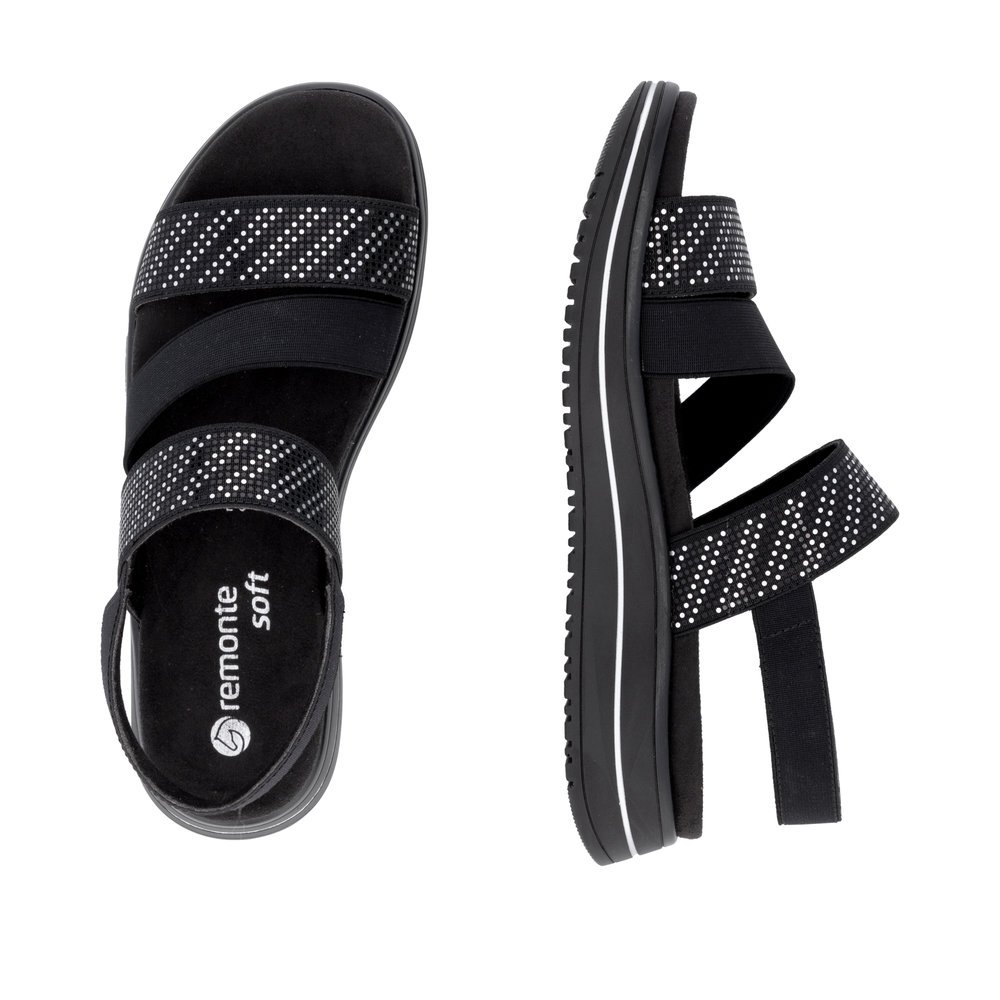 Remonte D1J59-03 Anatomical Leather Sandal Black 4cm Remonte D1J59-03 Anatomical Leather Sandal Black 4cm